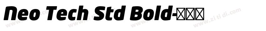 Neo Tech Std Bold字体转换